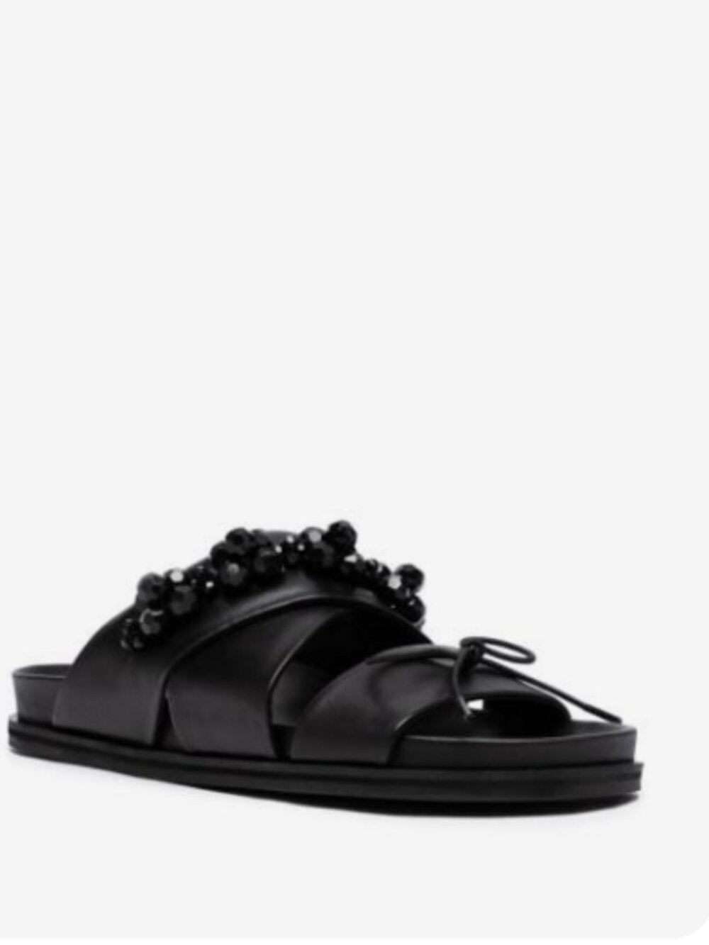 Simone Rocha Criss-Cross Bow Slide With Embellishment